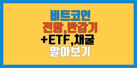 비트 코인 전망가격반감기etf채굴