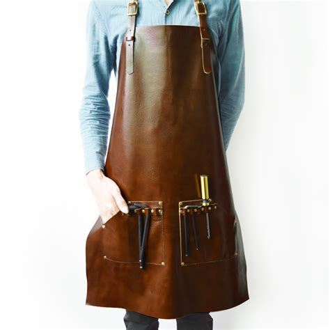 Personalized Leather Apron Bbq Blacksmith Grill Kitchen Woodwork