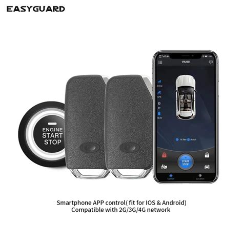 EASYGUARD PKE Car Alarm Passive Keyless Entry Remote Start Stop Push