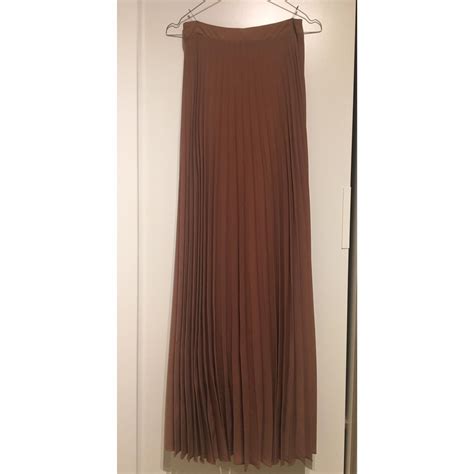 🥂champagne Pleated Maxi Skirt 🥂 Floor Length 🥂 Depop