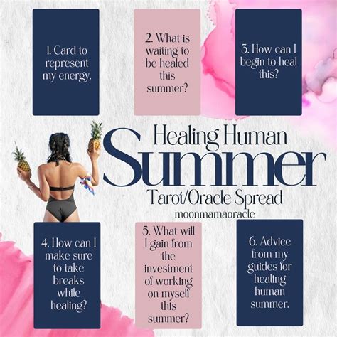 Healing Human Summer Tarot Spread In 2024 Tarot Cards For Beginners