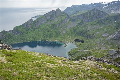 Mountain Lake by the Reinebringen Hiking Trail Stock Photo - Image of ...