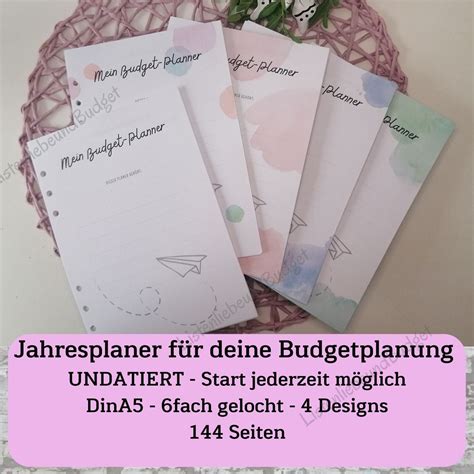 Budget Planner Jahresplaner Undatiert Monate Blanko Starte