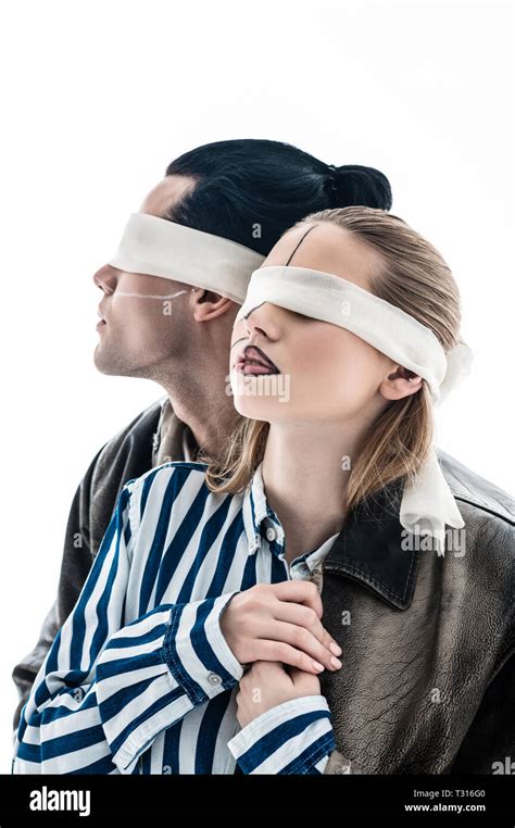 Blindfolded Blonde Hi Res Stock Photography And Images Alamy