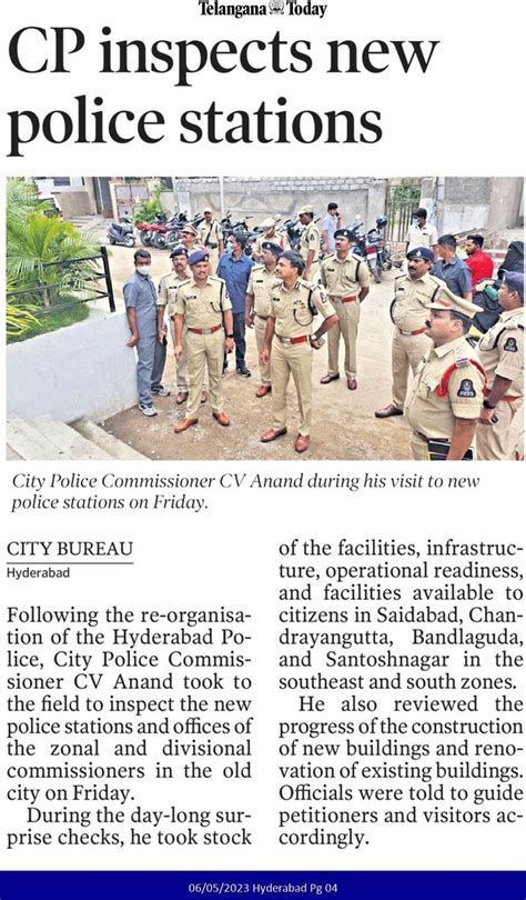 Hyderabad City Police On Twitter Sri C V Anand Ipscommissioner Of