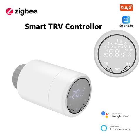 Tuya zigbee 3 0 termostato válvula do radiador atuador inteligente trv