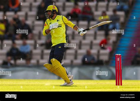 Hampshire Hawks James Vince Batting During The Vitality Blast T Match