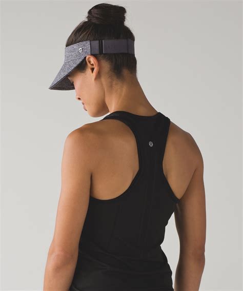 Lululemon Fast Paced Run Visor Heather Lux Multi Black Lulu Fanatics