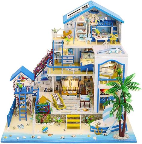 September Europe Diy 1 24 Romantic Aegean Sea Villas Miniature Wooden