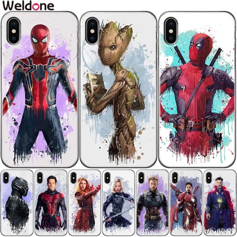 Cool Marvel Avengers Case For Iphone Xs Max Xr X S Plus S Se Iron