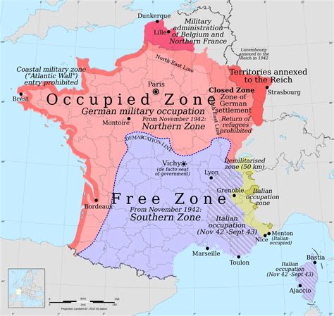 Occupation Zones Of France During The Second World War French History