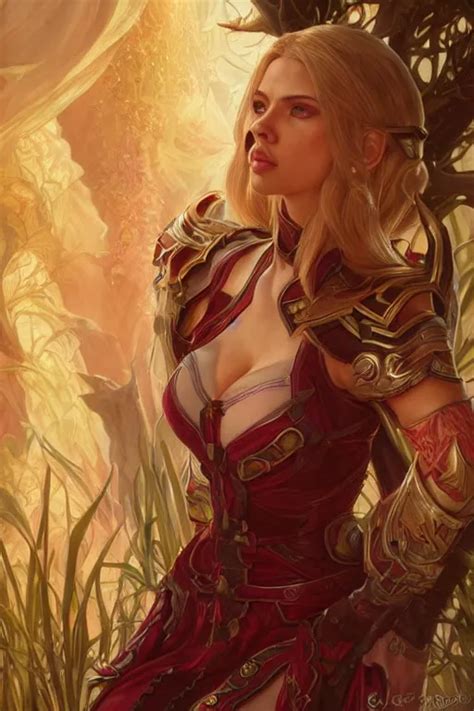 Scarlett Johansson As A Blood Elf World Of Warcraft Stable Diffusion