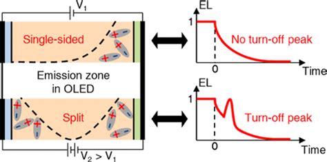 Analysis Of The Bias Dependent Split Emission Zone In Phosphorescent