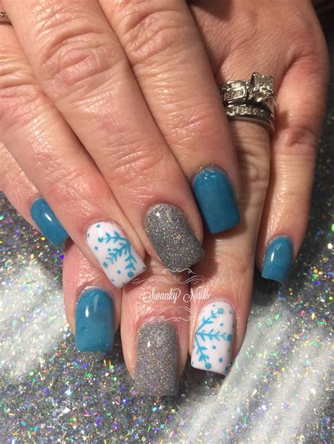 Swankynails Snowflake Nails Nail Art Beauty