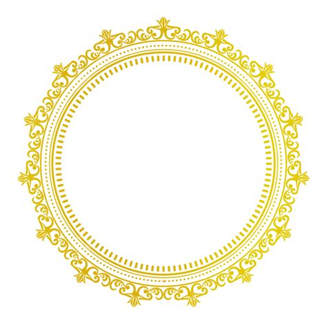 Gold Circle Border Floral Circle Borders Circle Frames Png