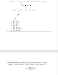 Answered A Discrete Time Signal X N Is Shown Bartleby