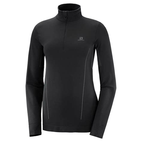 Salomon Bluza Comet Seamless Half Zip W Lc Czarny Rozmiar S