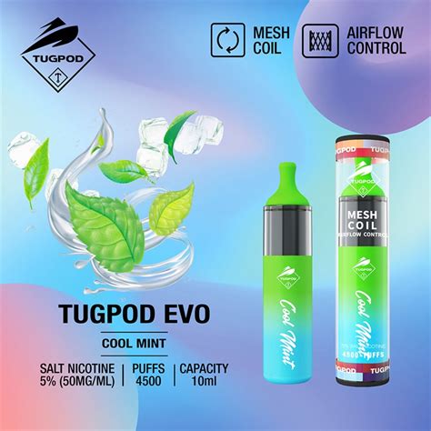 Tugpod EVO Disposable Vape Kit 4500 Puffs 10ml Vapesourcing