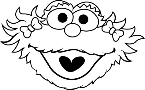 Zoe Head Svg Sesame Street Svg Sesame Street Clipart Cart Inspire