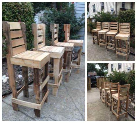 Diy Pallet High Bar Stools Pallets