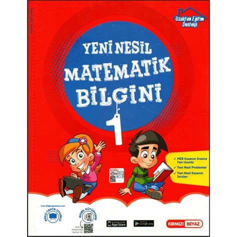 Kırmızı Beyaz Yayınlar 1 Sınıf Yeni Nesil Matematik Bilgini Kitabı