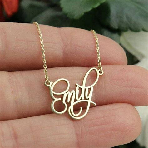 Personalized Name Necklace Custom Gold Name Necklace Name Etsy In