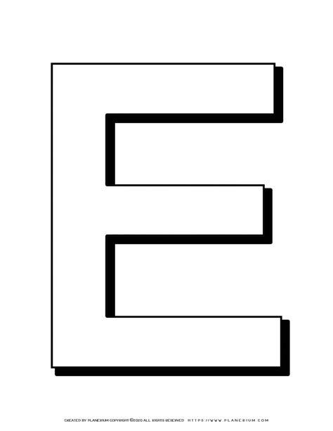 Free Letter E Coloring Pages