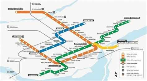 Metro Map Montreal Tourist Map