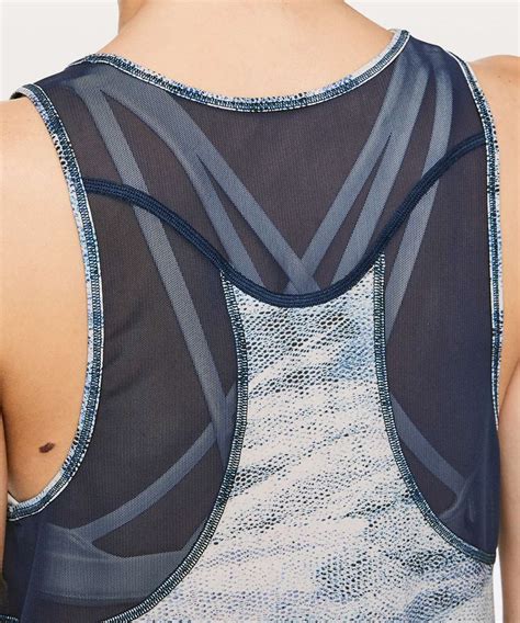 Lululemon Sculpt Tank II Mesh Scape Multi True Navy Lulu Fanatics