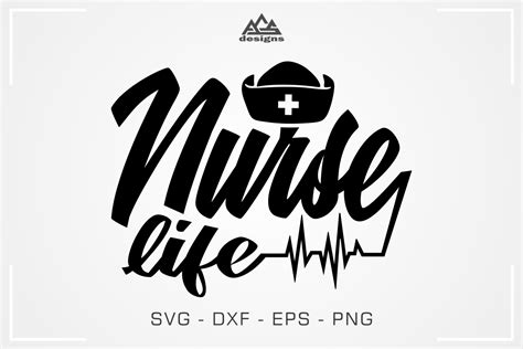 Nurse A Work Of Heart Nurse Life Svg Design By Agsdesign Thehungryjpeg