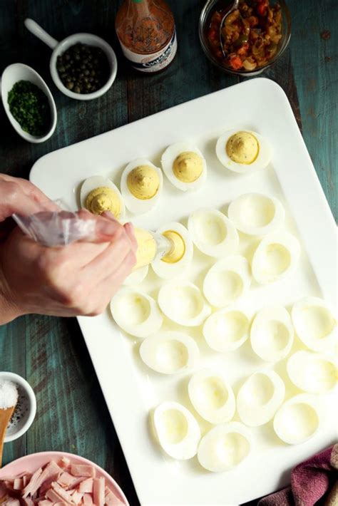 Muffuletta Deviled Eggs Joy The Baker