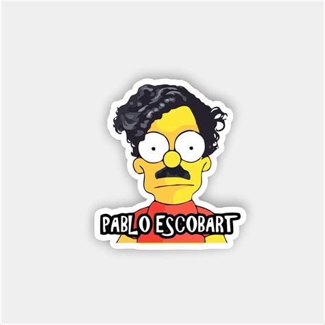 Sticker Brand Distro Pablo Escobart Logo Journal Label Graftac Vinyl