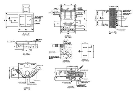 Autocad Drawing File Having The Details Of Drainage Appurtenant