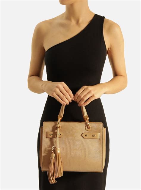 Bolsa Tote Nude Couro Média Barbicacho Arezzo