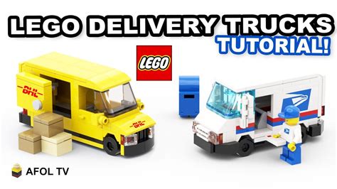 Easy Lego Delivery Vehicles Tutorial Dhl And Usps Postal Truck How To