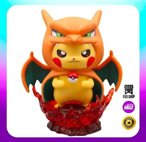 Action Figure Pok Mon Pikachu Cosplay Charizard Cm Statua Da