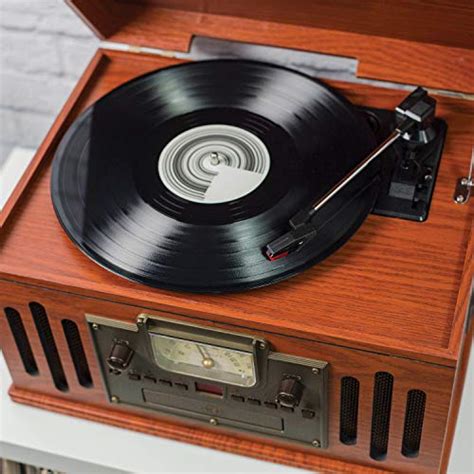 Crosley Cr704b Pa Musician 3 Speed Turntable With Radio Cdcassette Player Aux In And