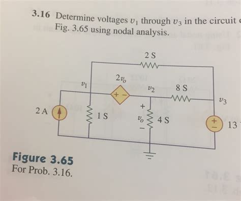 Solved Determine Voltages Upsilon 1 Through Upsilon 3 In