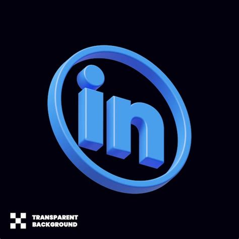 Icono De Redes Sociales Linkedin En 3d Render Archivo PSD Premium