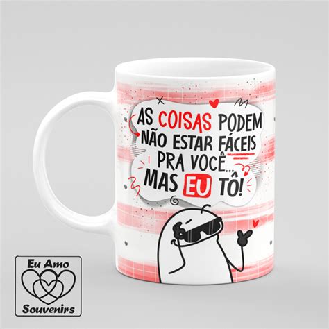 Caneca Flork Estou F Cil Pra Voc Eu Amo Souvenirs