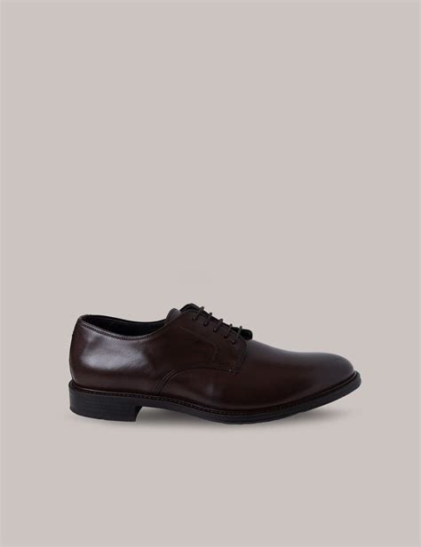 Men S Brown Leather Derby Shoe Hawes And Curtis