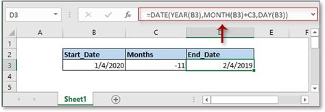 Excel Formula Add Months To Date