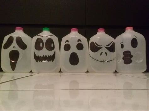 Halloween Milk Jugs made by me! =] | Halloween crafts snacks, Halloween ...