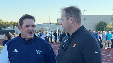 Tennessee Vols Football Coach Josh Heupel At Siegel Riverdale Game