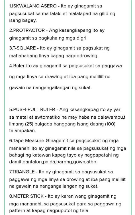 Pull Push Rule Paano Ginagamitang Mga Sumusunod Na Panukat Ga Sagutang