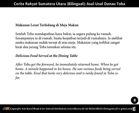 Cerita Rakyat Sumatera Utara Asal Usul Danau Toba Makanan Lezat