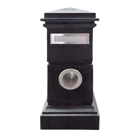 Pillar Letterbox Roma Charcoal