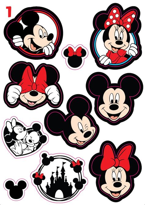 Disney Mickey Minnie Mouse Stickers Disney Waterproof Etsy Uk