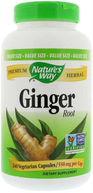 Natures Way Ginger Root 240 Vegetarian Capsules Vitaglo