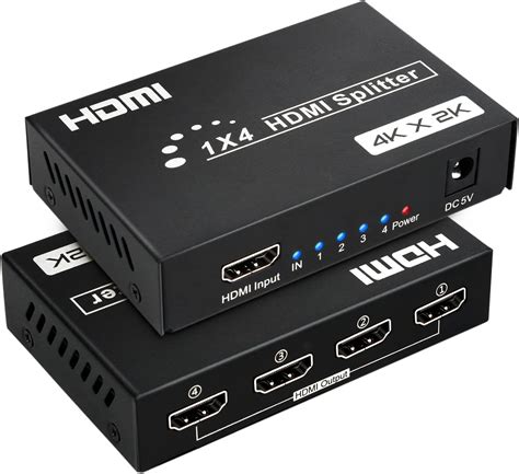 Splitter HDMI 4 Puertos Divisor HDMI 1 Entrada 4 Salidas Admite 4K